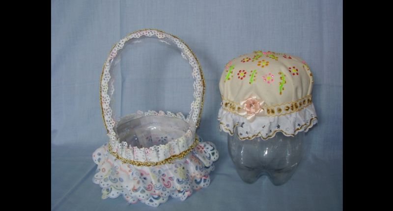 cesta de garrafa pet