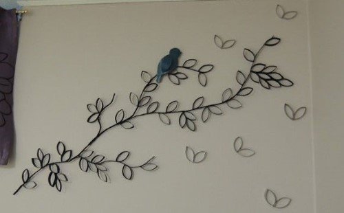 decoração de parede com reciclagem