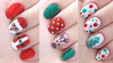 Unhas decoradas para o natal