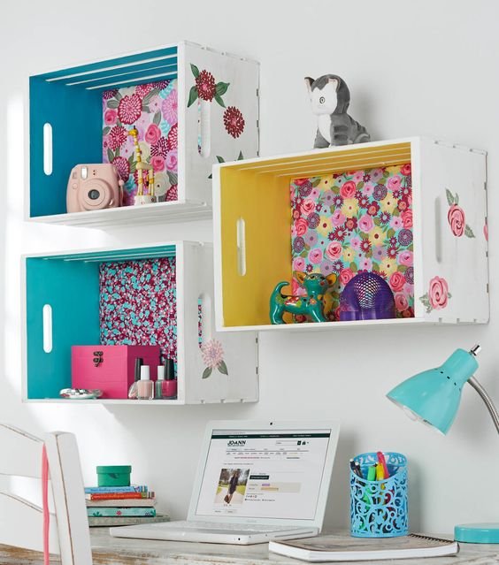 1750659646 58 22 ideias para organizar reciclando Foto: Wallums Wall Decals