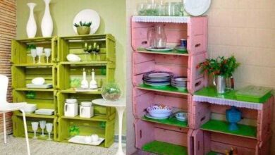 Armários de cozinha feitos de caixote de madeira