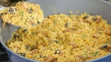 1750701253 farofa de cebola com bacon Farofa de Cebola com bacon