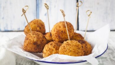 receita de bolinhos de grão de bico assados