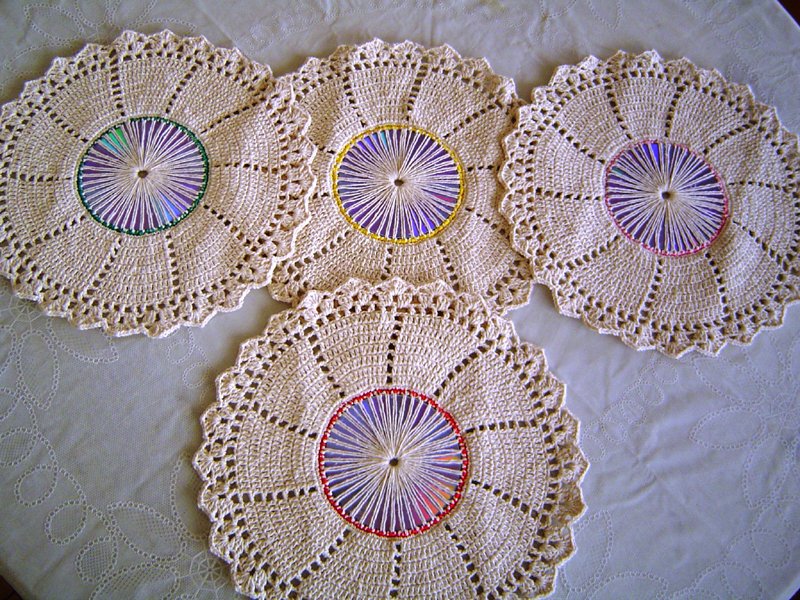 Dicas de Artesanato com Crochê e CD Dicas de Artesanato com Crochê e CD