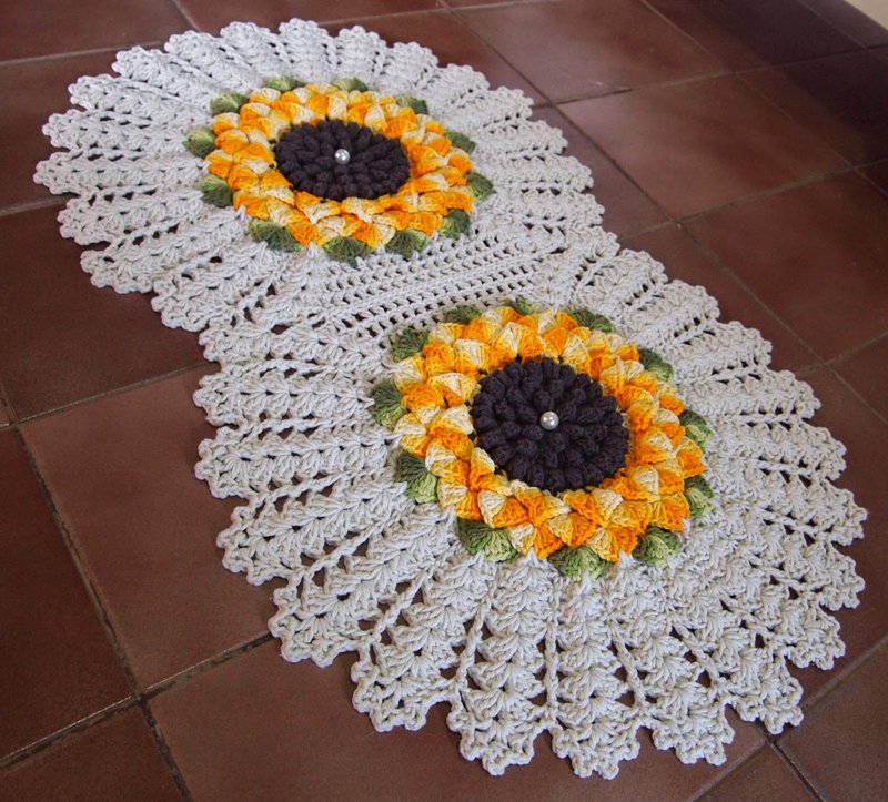 flor de croche girassol