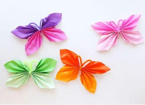 Borboletas de papel passo a passo