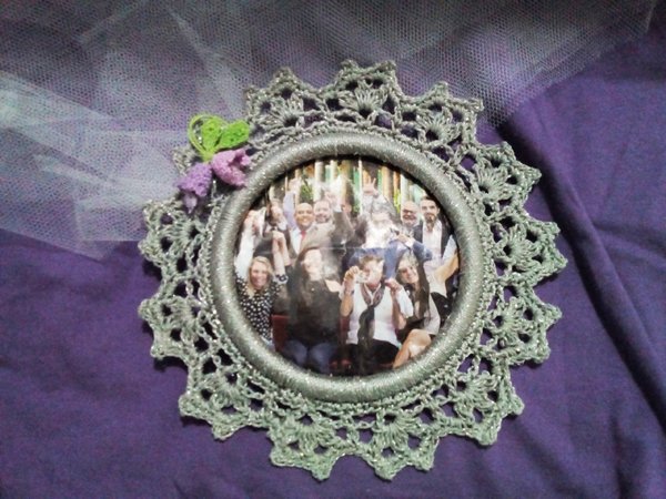 moldura redonda de croche