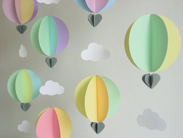 balao com papel fofo