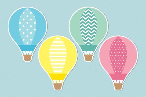 aplique de balao com papel 