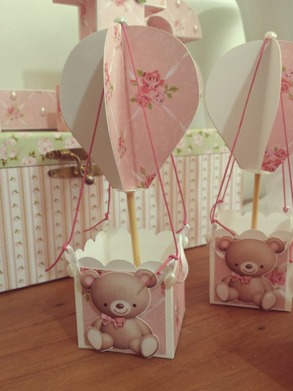 balao com papel romantico 