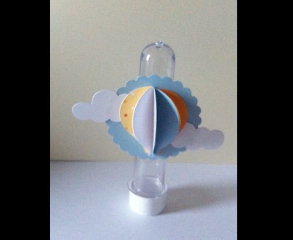 balao com papel no tubete