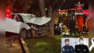 Identificadas os policiais militares que perderam a vida em colisão contra árvore no DF