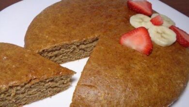 Bolo de banana de liquidificador sem ovo