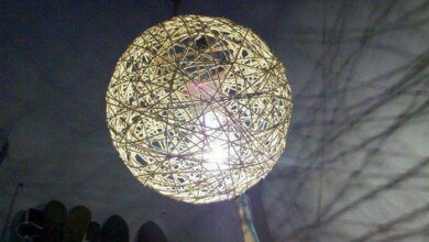 Luminária de Barbante Redonda - Passo a Passo