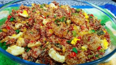 1589922935 Farofa com Carne Seca ou Carne de Sol - Farofa com Carne Seca ou Carne de Sol