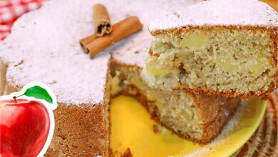 Bolo de maçã com canela da vovó fácil de fazer delicioso e perfeito para o lanche da tarde