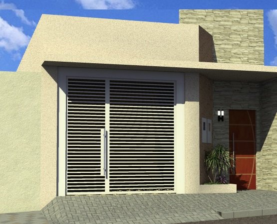 fachadas de casas com muro