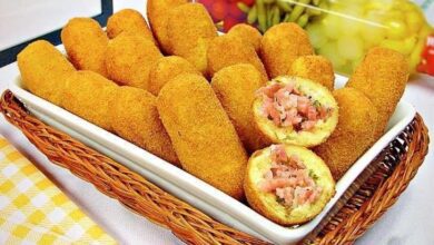 Croquete de Mandioca com Salame