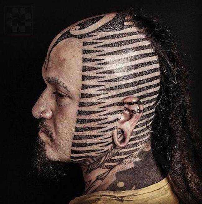 20 Cabecas tatuadas que vao te deixar boquiaberto