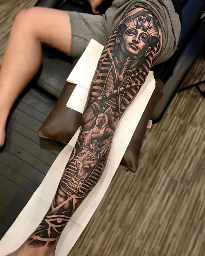 20 das tatuagens de perna mais epicas ja feitas