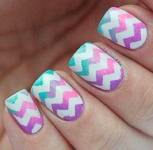 30 Ideias para unha decorada zig zag blank