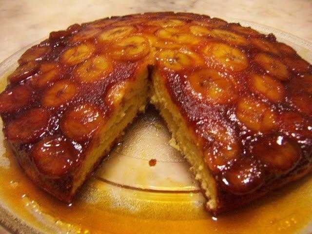 Bolo de banana caramelizado maravilhoso Bolo de banana caramelizado maravilhoso