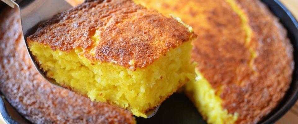 Bolo de milho de latinha, fica bem cremoso e delicioso