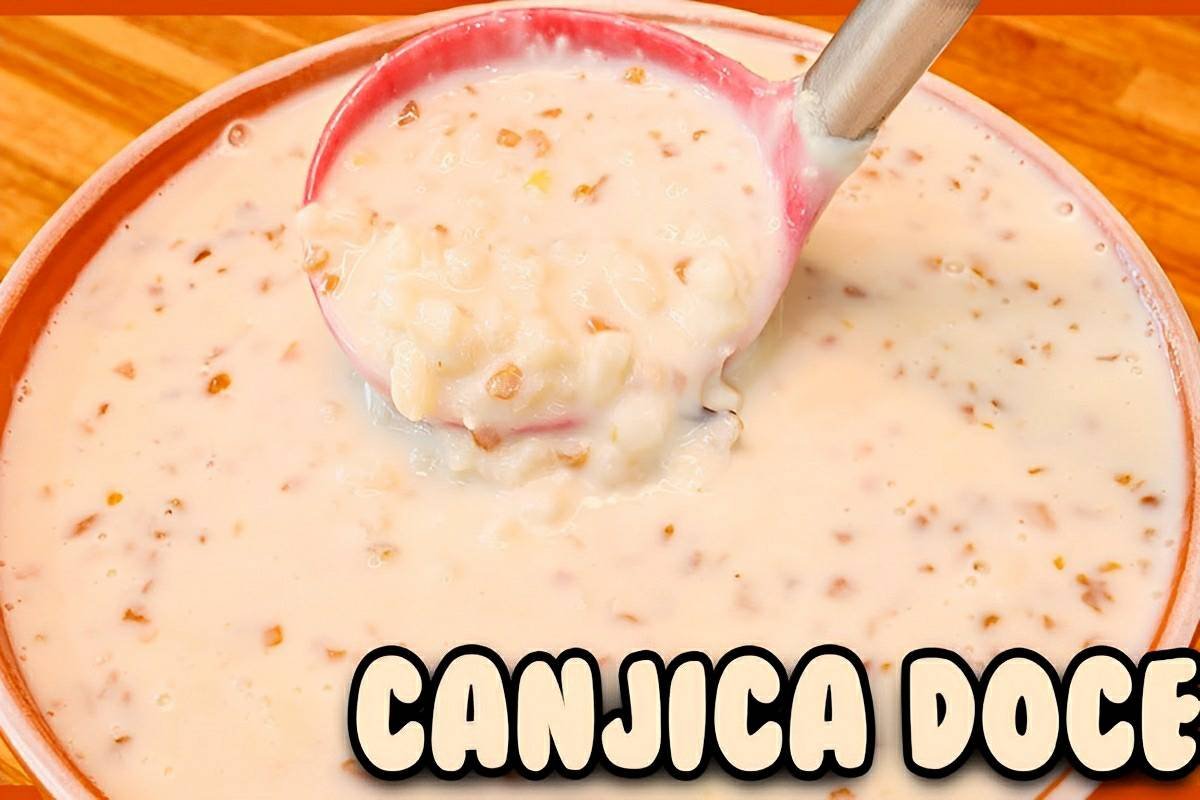 Canjica doce e cremosa com amendoim perfeita para sua festa junina