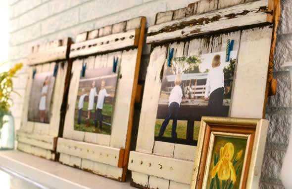 Como fazer Porta retrato de madeira rústico