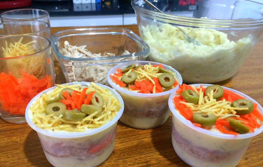 bolo salgado no potinho