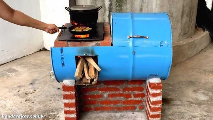 Como fazer fogão a lenha pratico e barato