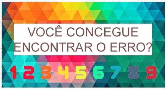 E um teste simples mas a maioria das pessoas nao É um teste simples, mas a maioria das pessoas não conseguem encontrar o erro!