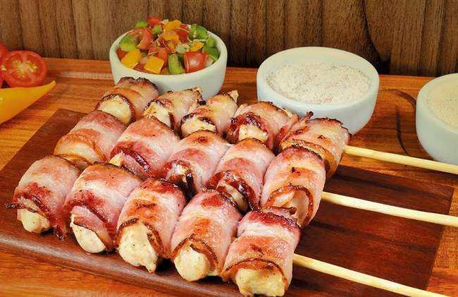 Espetinho de Frango com Bacon