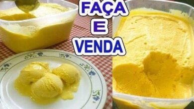 Faça 2 Litros de Sorvete Com Apenas 3 Mangas – Rende Muito