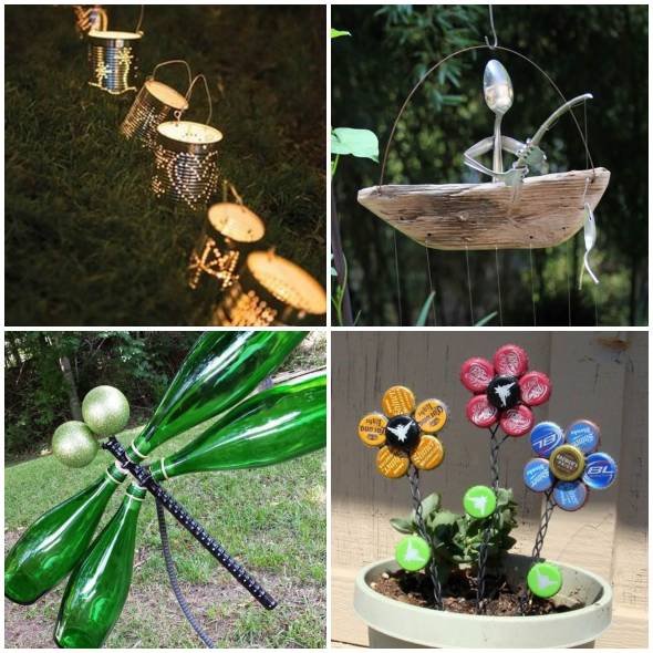 Inspiracoes com Reciclagem para Decorar Jardim Inspirações com Reciclagem para Decorar Jardim