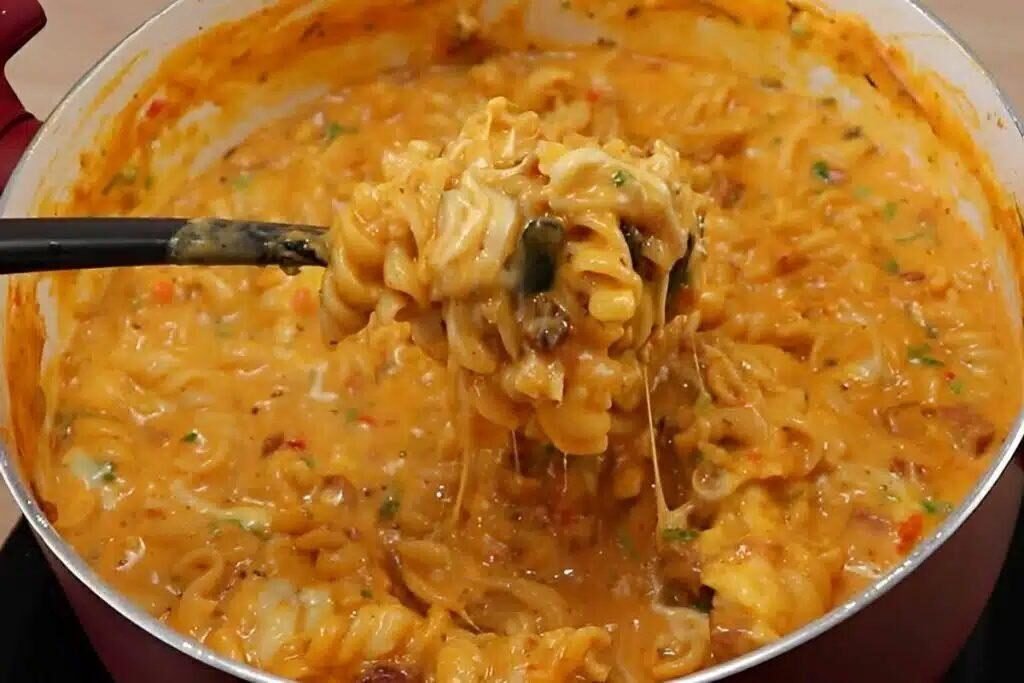 Macarrao parafuso cremoso feito em uma panela so Macarrão parafuso cremoso feito em uma panela só muito fácil e perfeito para o dia a dia