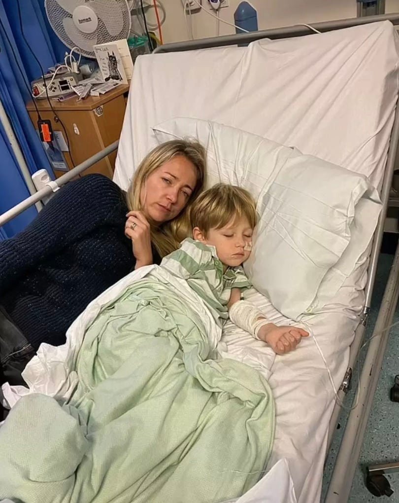 Ceri Menai-Davis com Hugh pouco depois do devastador diagnóstico de câncer (Ceri Menai-Davis)