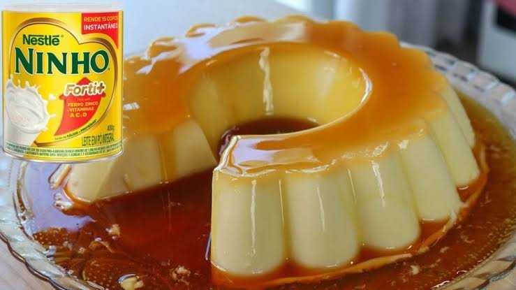 Pudim de Leite NINHO que não vai ao forno d