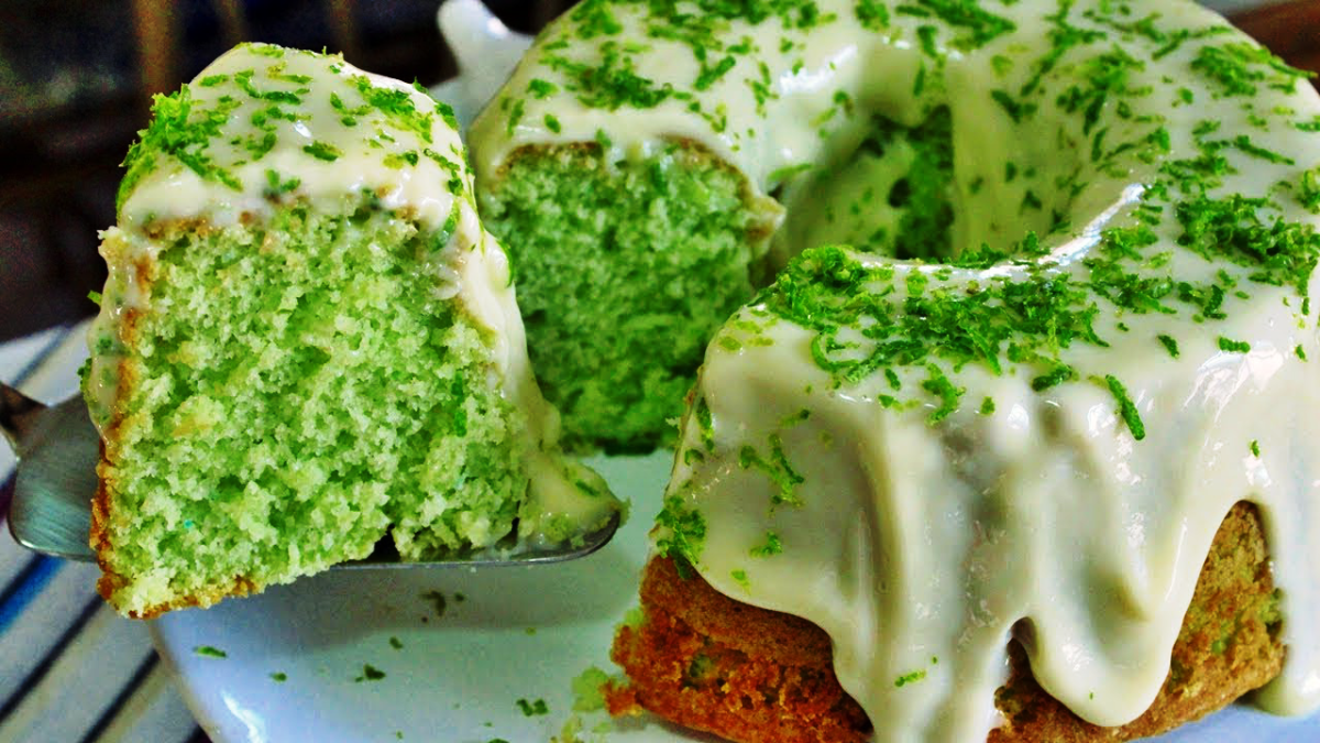 Receita de Bolo Verde de Limao bolo verde de limão