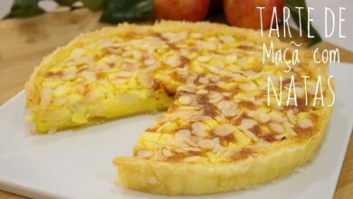 Receita de Tarte de Maçã com Natas