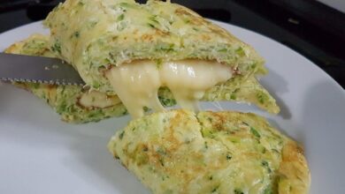 Rocambole de abobrinha feito com apenas 3 ingredientes ideal para quem quer emagrecer