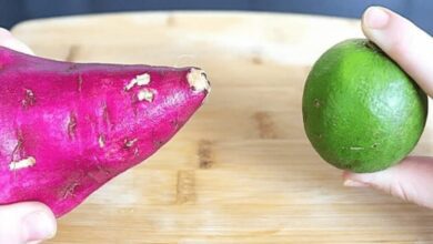 Suco de batata-doce com limão