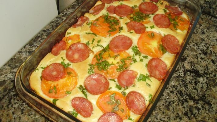 Torta de Calabresa de liquidificador