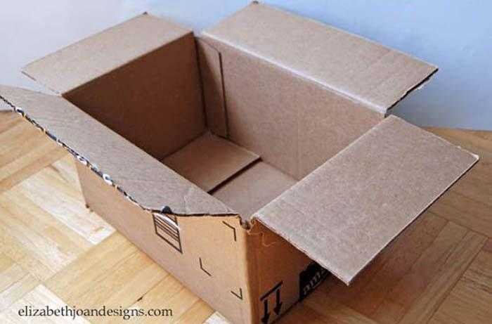 Transforme caixas de papelão cestas decorativa 1 caixa1 - Transforme caixas de papelão cestas decorativa 1