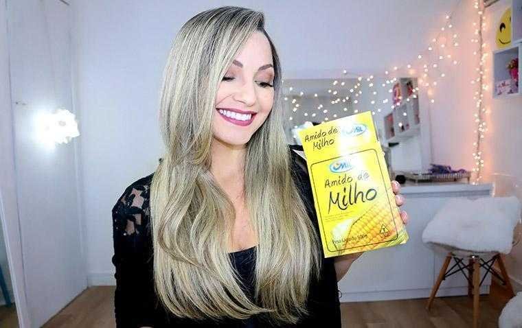 Tratamento caseiro com maisena para tirar a oleosidade do cabelo