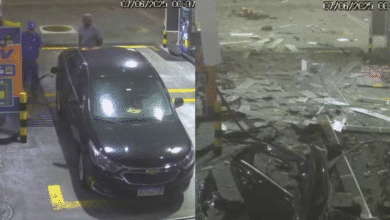 [VÍDEO] Carro explode durante abastecimento em posto no RJ