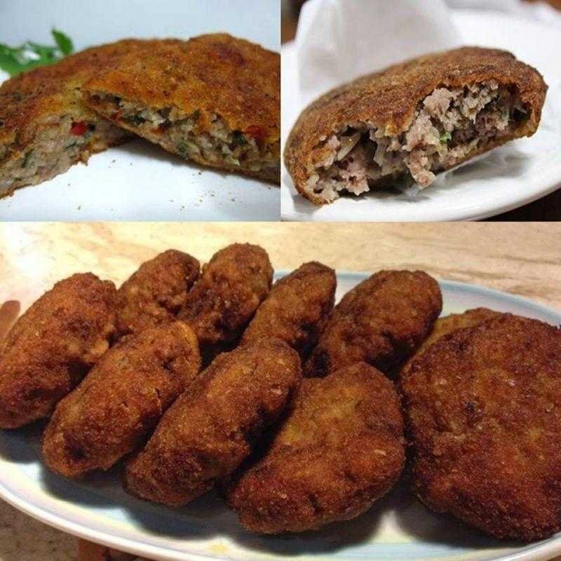 bolinho de carne moida de feira