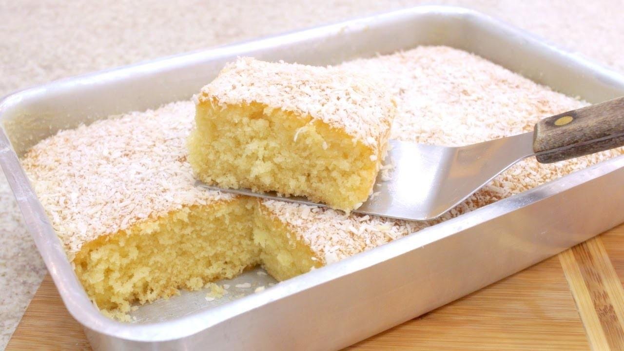 bolo de coco feito no liquidificador Bolo de Coco Feito no Liquidificador