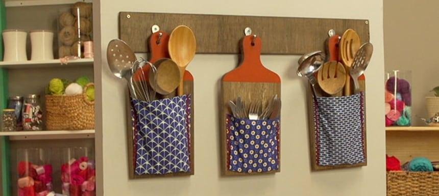Como criar um porta talheres reaproveitando coisas velhas de casa