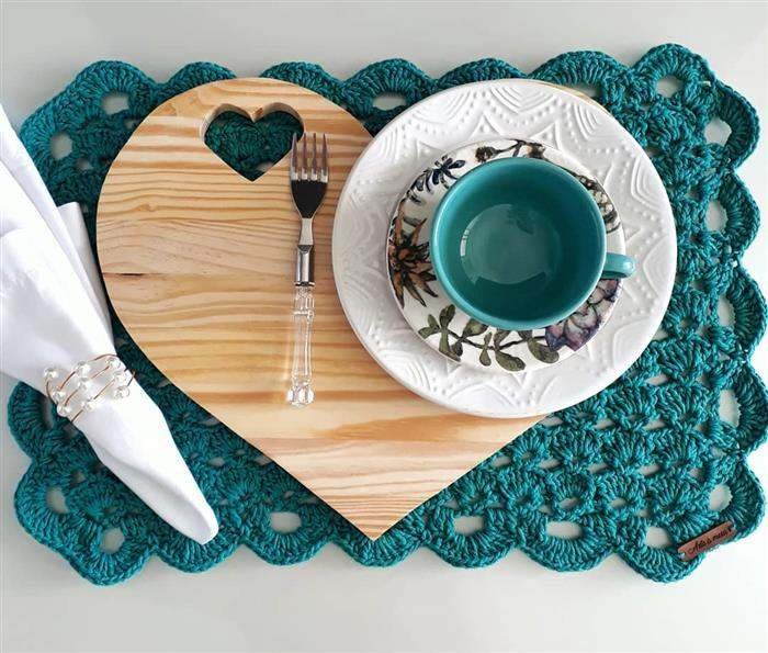 como fazer jogo americano de croche jogo americano de croche azul turquesa